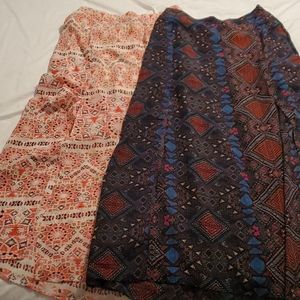 Skirt-midi skirt with sheer overtop